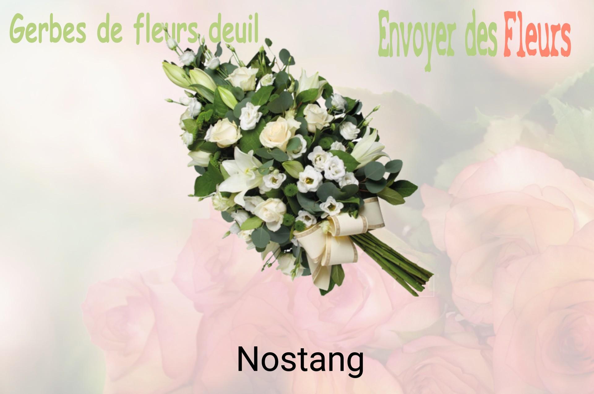 Gerbe de fleurs de deuil livrée à Nostang